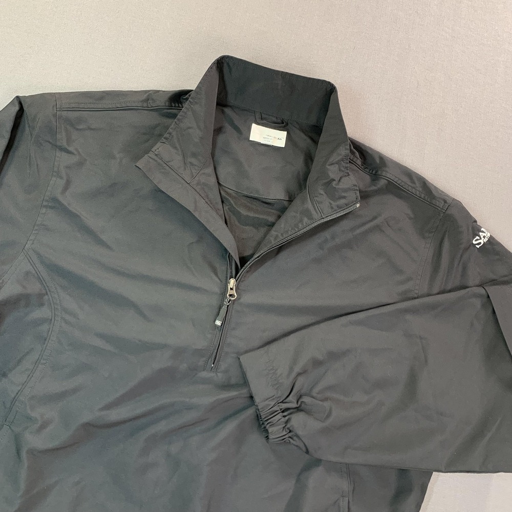 Cutter & Buck CB WindTec Jacket Mens XL Black 1/4 Zip Packable Golf Windbreaker